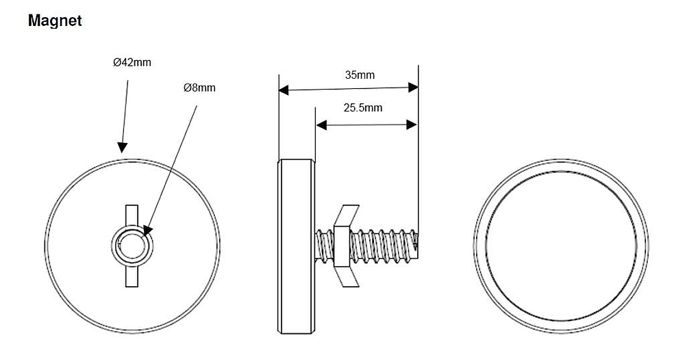 Aimant Puissant pour Eclairage Chantier